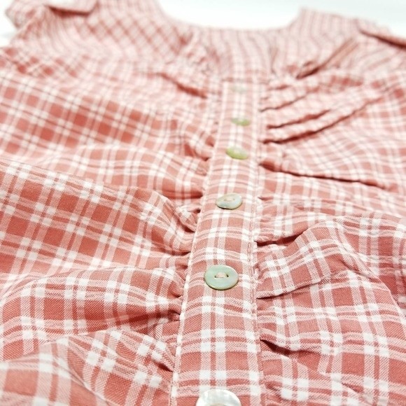 Code x Mode Pink Gingham Dress Ruched Front Size S - NWT - Picture 8 of 12